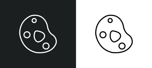 cell line icon in white and black colors. cell flat vector icon from cell collection for web, mobile apps and ui.