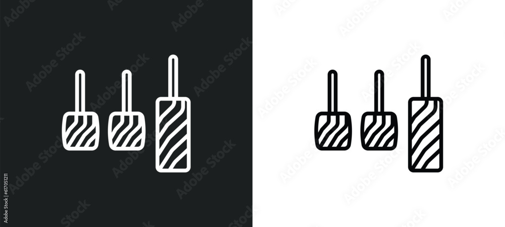 Poster car accelerator line icon in white and black colors. car accelerator flat vector icon from car accel