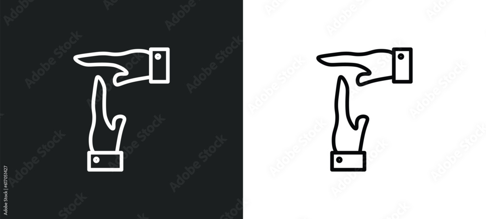 Aufkleber time out line icon in white and black colors. time out flat vector icon from time out collection for