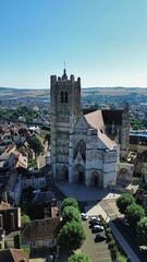 Fototapeta na wymiar Drone photo Cathédrale Saint-Étienne Auxerre France europe
