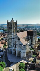 Drone photo Cathédrale Saint-Étienne Auxerre France europe