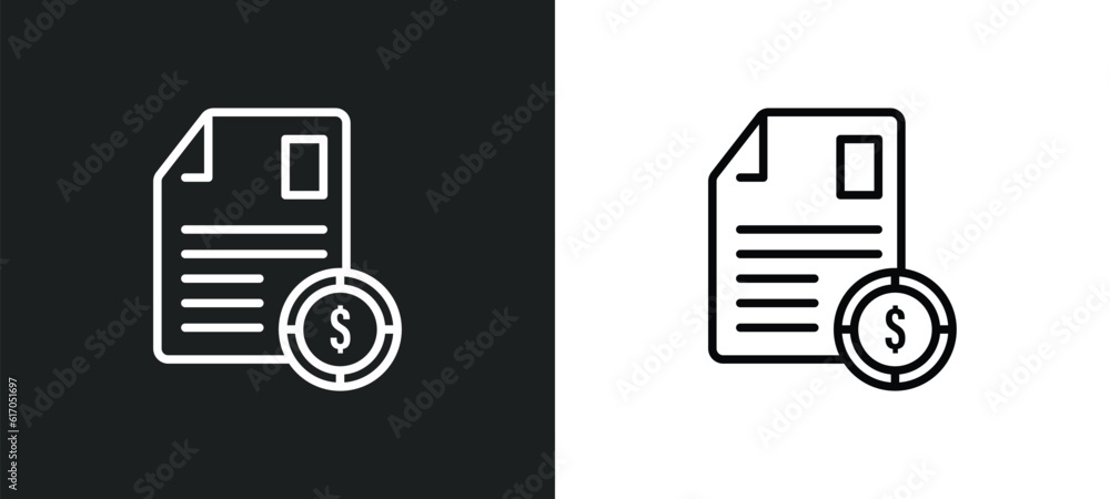 Aufkleber stock dealing line icon in white and black colors. stock dealing flat vector icon from stock dealing
