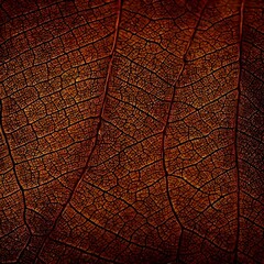 Macro of close up leaf pattern on wood texture.