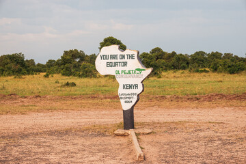 Equator sign at Ol Pejeta Conservancy, Nanyuki, Kenya