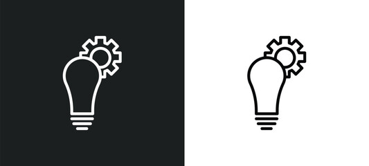 strategic line icon in white and black colors. strategic flat vector icon from strategic collection for web, mobile apps and ui.