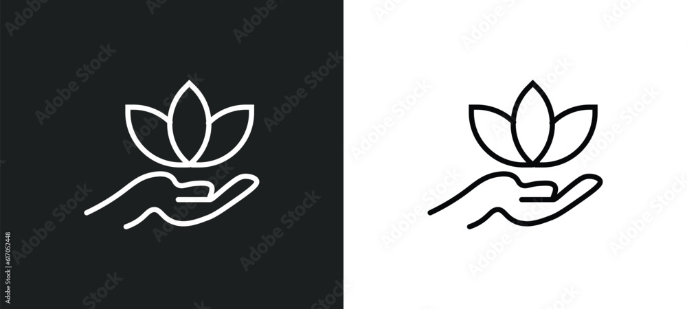 Poster relax line icon in white and black colors. relax flat vector icon from relax collection for web, mob