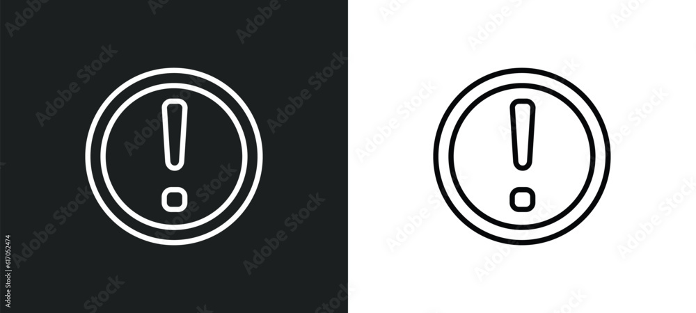Poster failure line icon in white and black colors. failure flat vector icon from failure collection for we
