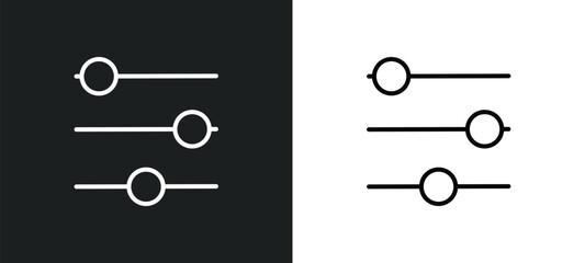 filter line icon in white and black colors. filter flat vector icon from filter collection for web, mobile apps and ui.