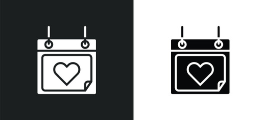 line icon in white and black colors. flat vector icon from collection for web, mobile apps and