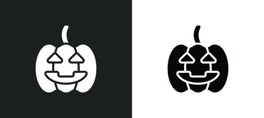 line icon in white and black colors. flat vector icon from collection for web, mobile apps and