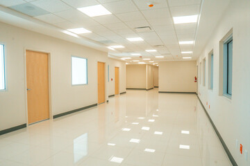baños, Blur image background of corridor in hospital or clinic image, Generative render, door,...