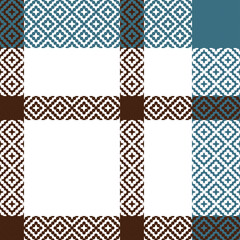 Tartan Plaid Vector Seamless Pattern. Checkerboard Pattern. Template for Design Ornament. Seamless Fabric Texture.