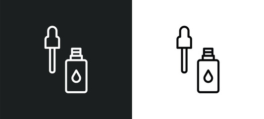 skincare line icon in white and black colors. skincare flat vector icon from skincare collection for web, mobile apps and ui.