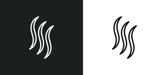 hair line icon in white and black colors. hair flat vector icon from hair collection for web, mobile apps and ui.