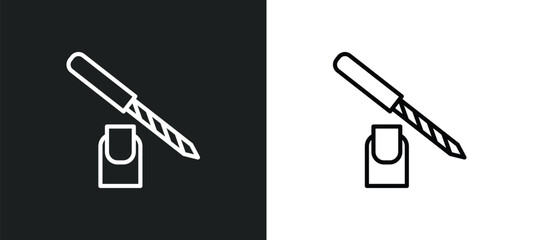 pedicure line icon in white and black colors. pedicure flat vector icon from pedicure collection for web, mobile apps and ui.