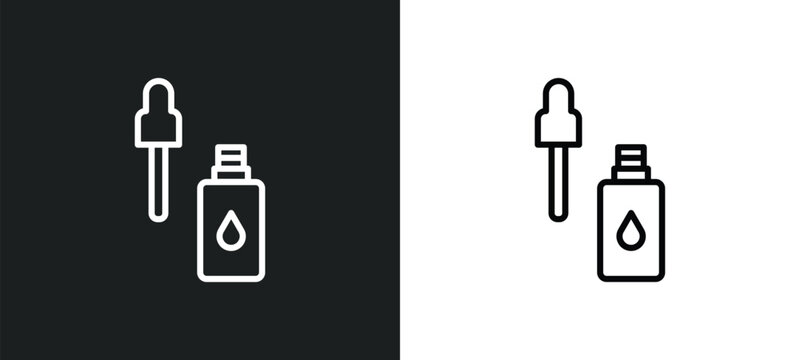 skincare line icon in white and black colors. skincare flat vector icon from skincare collection for web, mobile apps and ui.