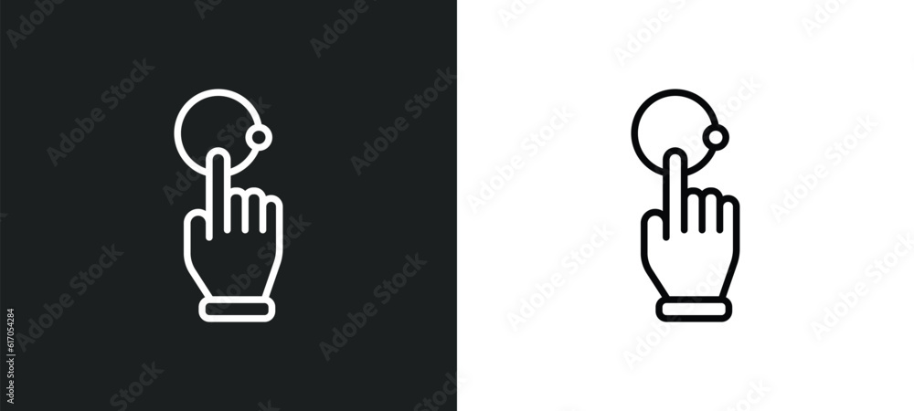 Poster interactivity line icon in white and black colors. interactivity flat vector icon from interactivity