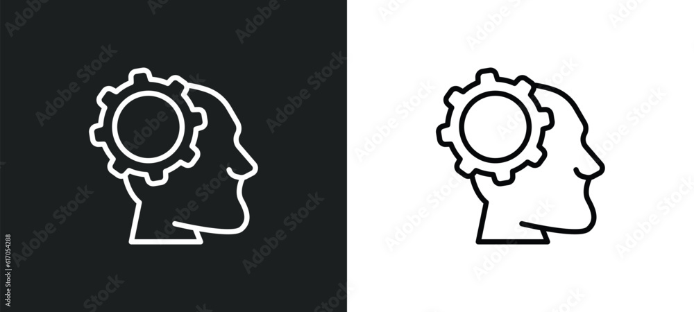 Poster teaching line icon in white and black colors. teaching flat vector icon from teaching collection for