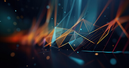 Modern digital abstract 3D background. Copy space. Can be used in the description of network abilities, technological processes, digital storages, science, education, etc.