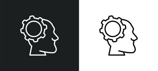 teaching line icon in white and black colors. teaching flat vector icon from teaching collection for web, mobile apps and ui.