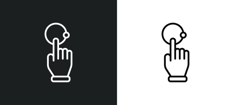 interactivity line icon in white and black colors. interactivity flat vector icon from interactivity collection for web, mobile apps and ui.