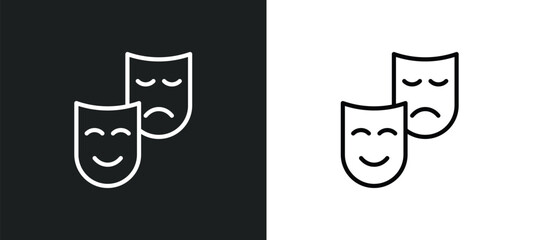 act line icon in white and black colors. act flat vector icon from act collection for web, mobile apps and ui.