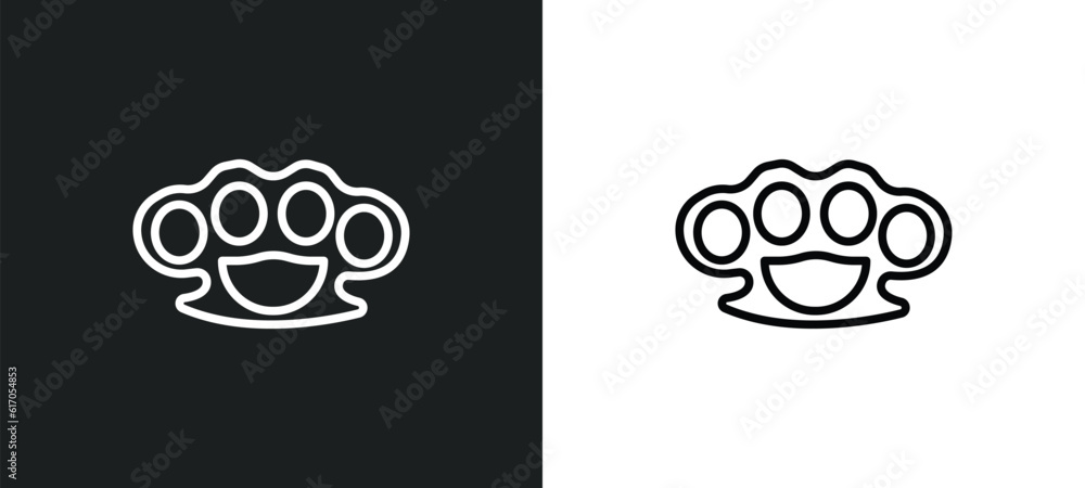 Poster knuckle line icon in white and black colors. knuckle flat vector icon from knuckle collection for we