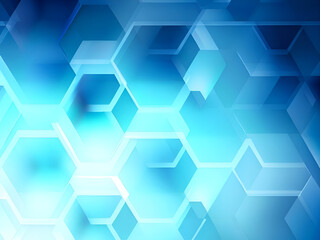 abstract blue futuristic background with hexagons