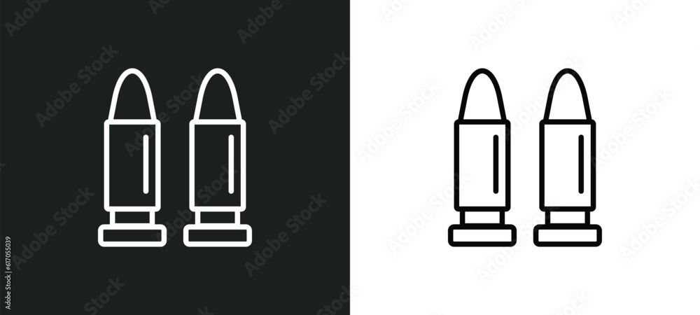 Poster bullets line icon in white and black colors. bullets flat vector icon from bullets collection for we