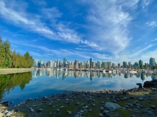 day city skyline in Vancouver Canada