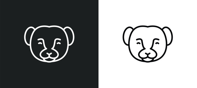 weasel line icon in white and black colors. weasel flat vector icon from weasel collection for web, mobile apps and ui.