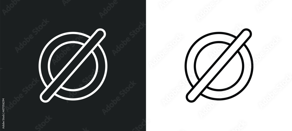 Poster empty line icon in white and black colors. empty flat vector icon from empty collection for web, mob
