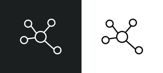 element line icon in white and black colors. element flat vector icon from element collection for web, mobile apps and ui.