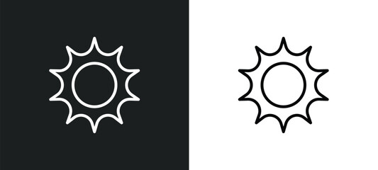sol line icon in white and black colors. sol flat vector icon from sol collection for web, mobile apps and ui. - obrazy, fototapety, plakaty