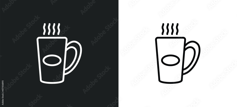 Poster boiling line icon in white and black colors. boiling flat vector icon from boiling collection for we