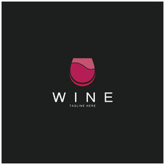 Wine logo design template.vector illustration of icon-vector