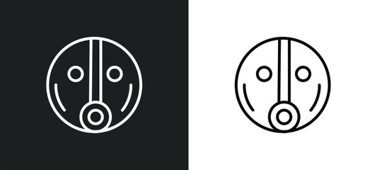 fortitude line icon in white and black colors. fortitude flat vector icon from fortitude collection for web, mobile apps and ui.
