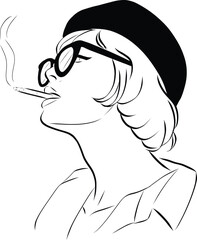 black and white portrait