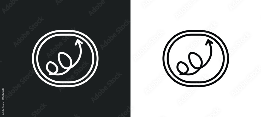 Poster scribble right arrow line icon in white and black colors. scribble right arrow flat vector icon from