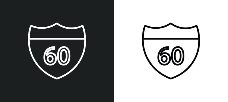 highway line icon in white and black colors. highway flat vector icon from highway collection for web, mobile apps and ui.