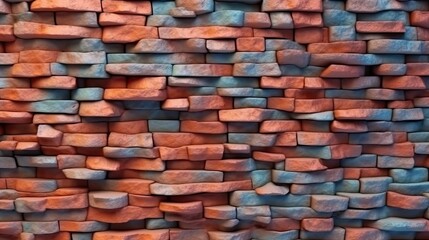 Brick material surface background. Abstract pattern design. Generative AI