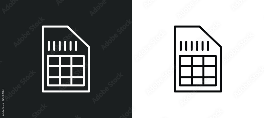 Poster big line icon in white and black colors. big flat vector icon from big collection for web, mobile ap