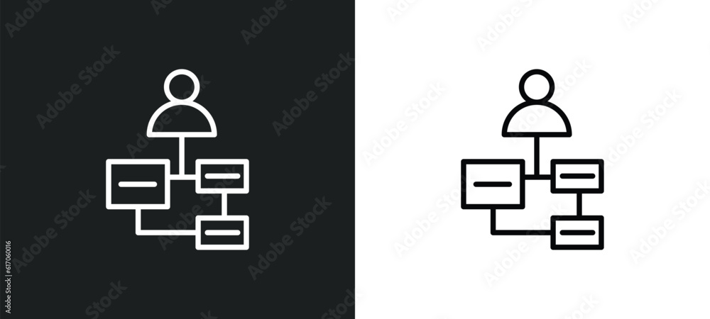 Poster user-generated content line icon in white and black colors. user-generated content flat vector icon 