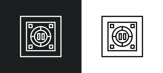 dohyo line icon in white and black colors. dohyo flat vector icon from dohyo collection for web, mobile apps and ui.