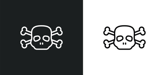 death line icon in white and black colors. death flat vector icon from death collection for web, mobile apps and ui.