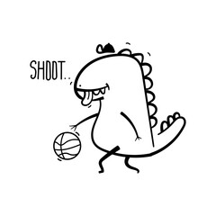 cute dinosaur vector for tee print and background wallpaper