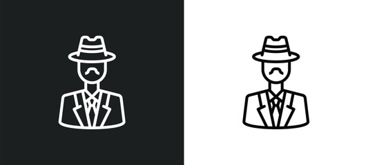 sir line icon in white and black colors. sir flat vector icon from sir collection for web, mobile apps and ui.