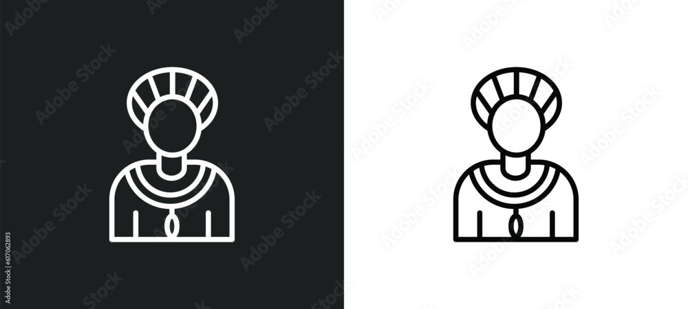 Poster amazonian line icon in white and black colors. amazonian flat vector icon from amazonian collection 