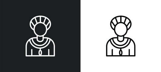 amazonian line icon in white and black colors. amazonian flat vector icon from amazonian collection for web, mobile apps and ui.