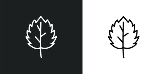 peppermint line icon in white and black colors. peppermint flat vector icon from peppermint collection for web, mobile apps and ui.